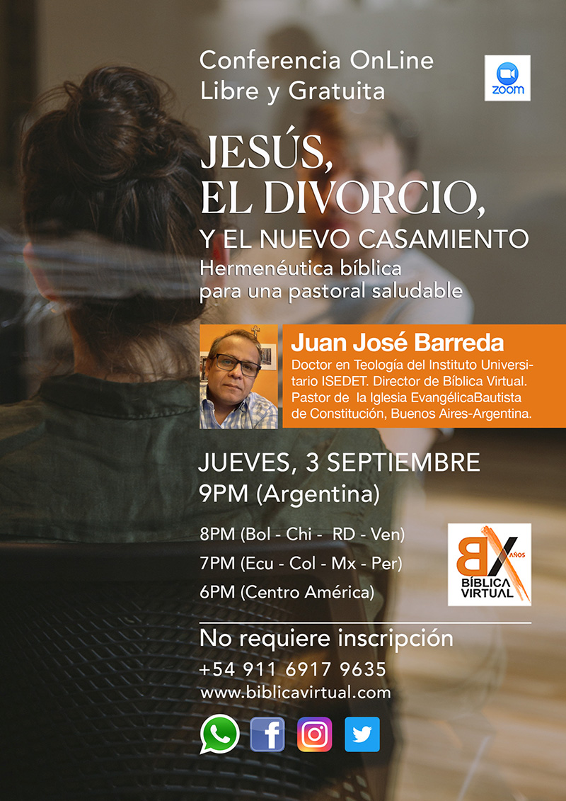 BiblicaVirtual's tweet photo. "Jesús, el divorcio y el nuevo casamiento", Dr. Juan José Barreda Toscano
https://t.co/HA6M8Xo1ti
¡Te esperamos! https://t.co/ZE7Kel8vnq