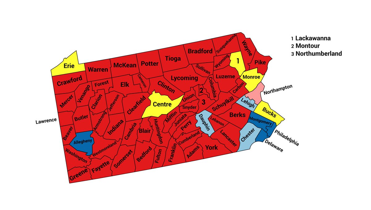 Pennsylvania 2020 Election Thread 2.0Below is my current prediction for the 2020 General Election in Pennsylvania: