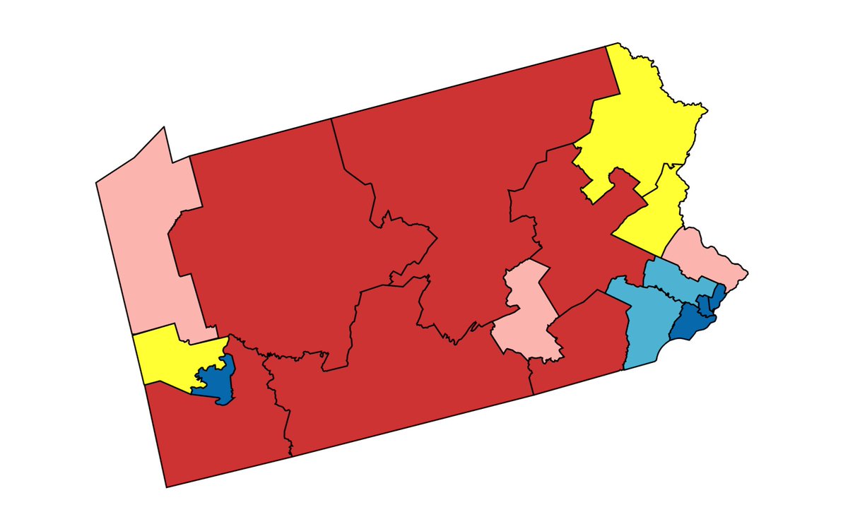 BONUSPennsylvania 2020 Congressional MapBelow is my current prediction for the 2020 Congressional District Election in Pennsylvania: