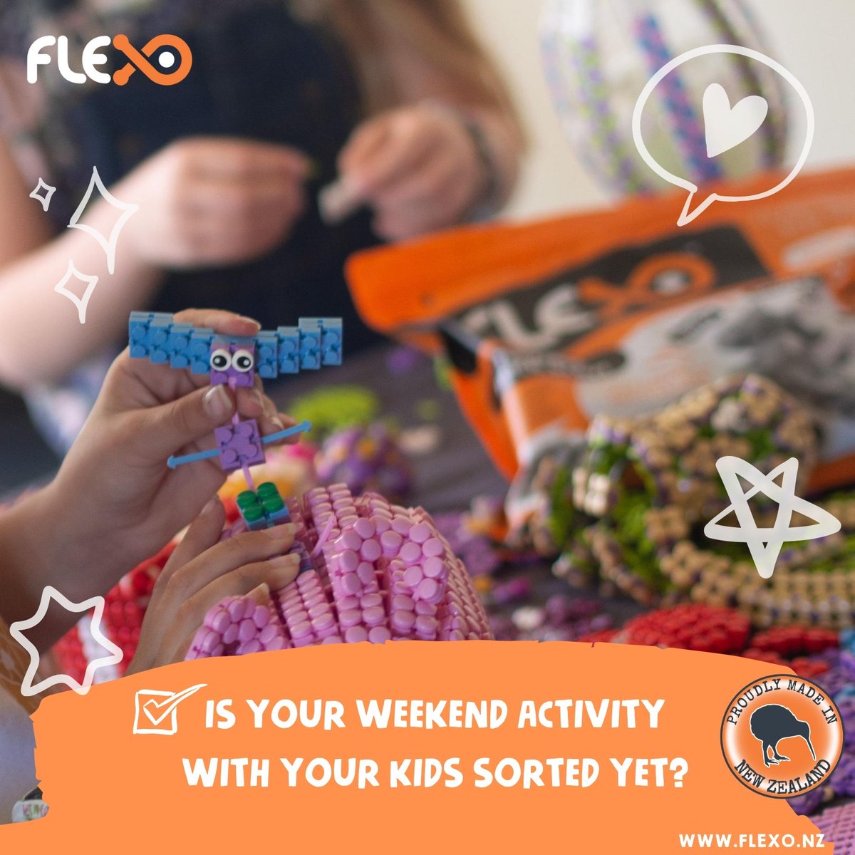 Flexo_World's tweet photo. Is your weekend activity with your kids sorted yet? We got you fam!

Visit: https://t.co/b07zW15xjt

#Flexo #ConstructionBricks #MadeinNZ #WeekendActivity #Toys https://t.co/TqMryREJOH
