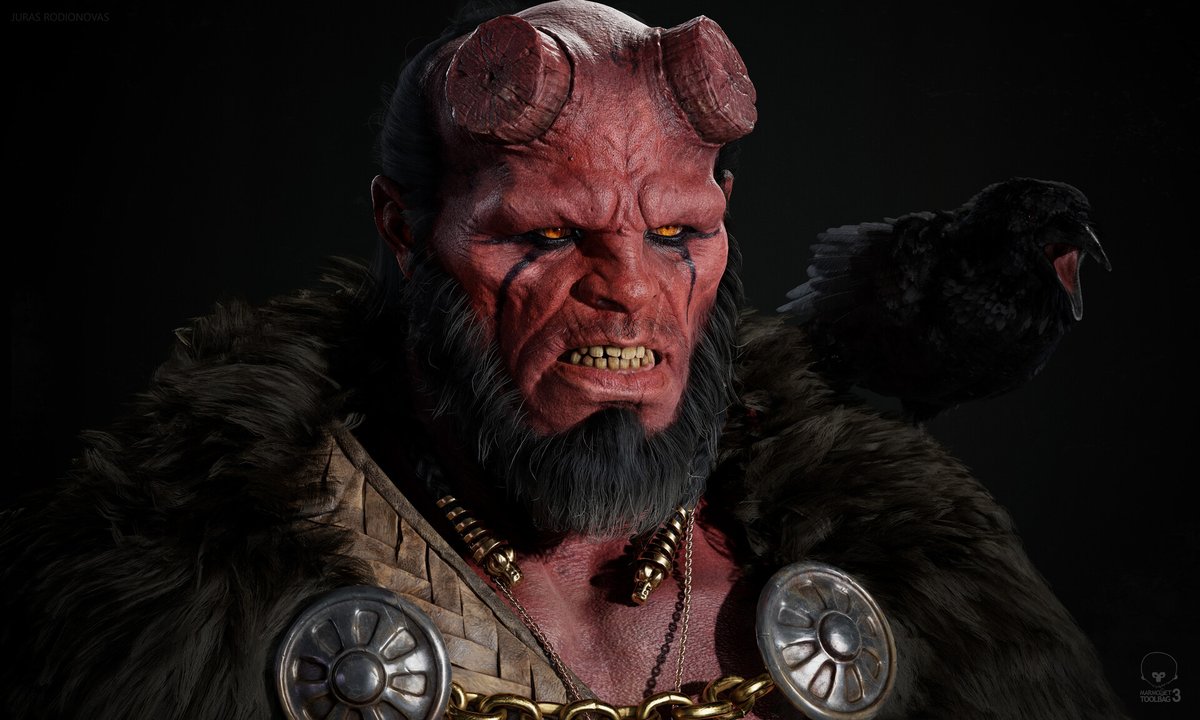 "Hellboy" by Juras Rodionovas
Based on the work by Karl Kopinksk
artstation.com/artwork/BmxD9D

#ArtStationHQ #ArtStation #Hellboy #Maya #Zbrush #SubstancePainter #MarmosetToolbag #CharacterModeling