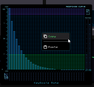 nobuyukinyuu's tweet photo. Improvements to #gdsFM in the past couple days have mainly focused on improving the clipboard support.  Right clicking the EG tabs will let you select portions to copy over to another operator. You can also copy individual tables to any other table or wavebank. https://t.co/cEF4yAZKbJ