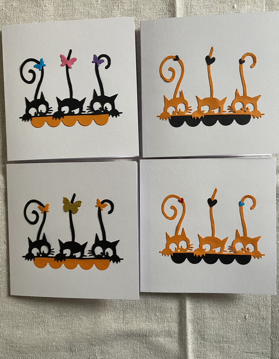 Good morning last morning before school ha ha ha here’s a few Halloweencards if you fancy some please DM me or pop to my website yellowsmileycards.com #earlybiz