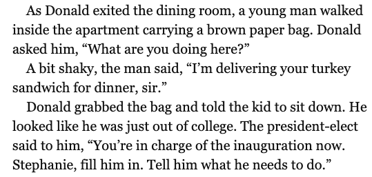 This is like a Benny Hill sketch of bumbling ineptitude just getting to the inauguration. Comically secretive and utterly no idea what they're doing