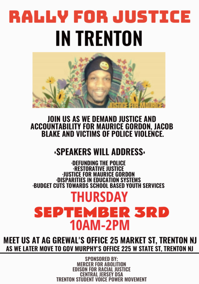 CentralNJDSA's tweet photo. This week, join us to stand up for racial justice!✊🏿✊🏼✊🏾✊🏽✊🏻

💵Today at 6pm, join us for a #DefundThePolice meeting!
✊🏿Thursday from 10am-2pm, Rally for Justice in Trenton!
🏫Friday from 3-4pm, Rally at the Statehouse to Save NJ School Based Youth Services Programs!

⬇️ Details! https://t.co/nS9kgHuOOT
