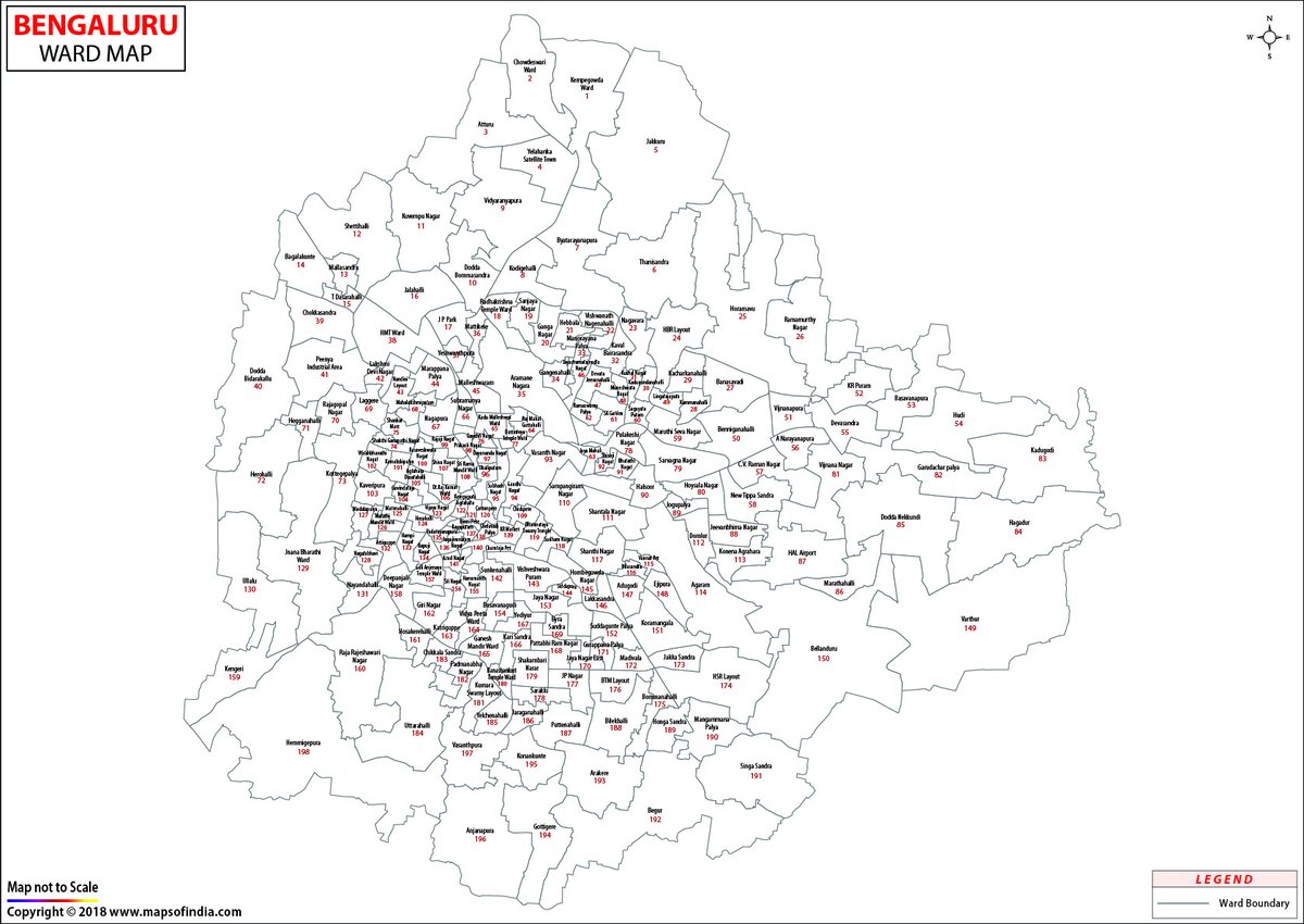 Customized_map's tweet image. Custom Ward Boundary Maps
#Bengaluru ward boundary map showcasing the city limit, ward boundary, ward number and more.
To know more, reach us at apoorv@comparemails.com
Website: mapxl.in/city-ward-boun…
#maps #custom #business #ward #wardmap #citymap