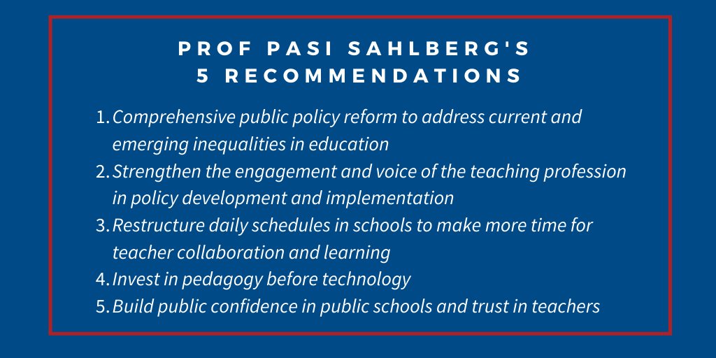 Today during his appearance before the #GallopInquiry <a href="/pasi_sahlberg/">Pasi Sahlberg</a> suggested five ways to improve NSW schools and the work of teachers.