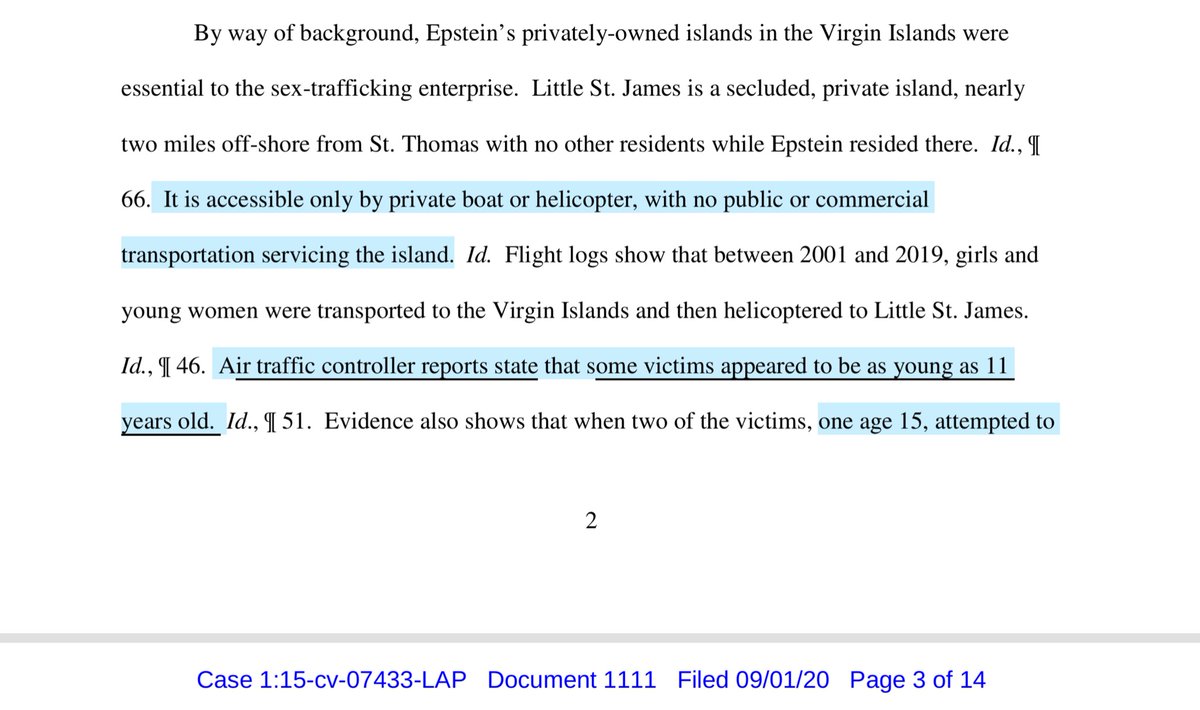 When I said this is the 1st time the VI-AG has particularized I was referring to these sections in her 14 page motion. Because I’ve followed this case quasi closely since 2015 -that’s why I said I think it’s the 1st time  https://drive.google.com/file/d/1d7ingb6Am6lgbjqJZKEdGhzu7qFuZ6Zm/view?usp=drivesdk https://twitter.com/File411/status/1300973929419415553?s=20