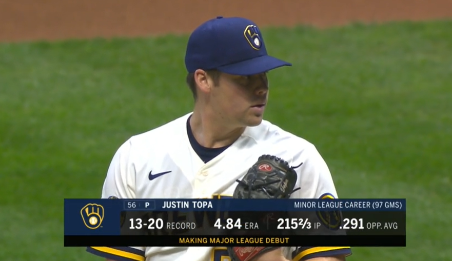 19,843rd player in MLB history: Justin Topa- Tommy John surgery in '11 while at LIU Brooklyn- 33rd round pick by CIN in '12; didn't sign- 17th round pick by PIT in '13- 2nd Tommy John surgery in '15- released in April '17- BUT WAIT THERE'S MORE 