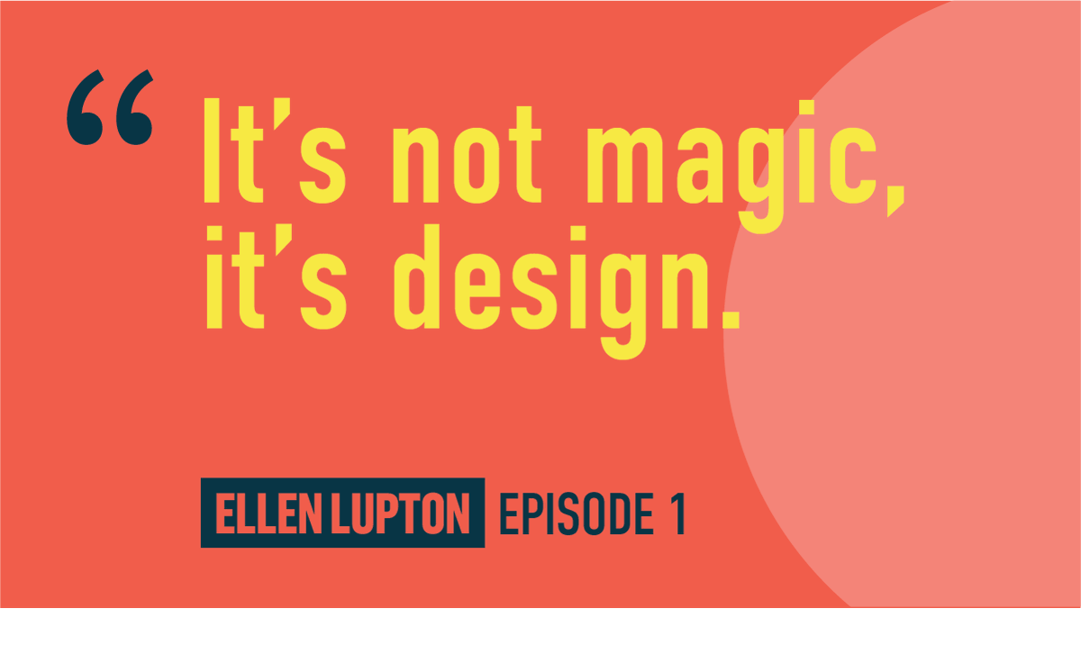 DesignLabPod's tweet photo. Episode 1 drops this Thursday! 
Meet Ellen Lupton (@ellenLupton), designer extraordinaire!
https://t.co/BDHAwB9dBk https://t.co/RqYJVGeOIq