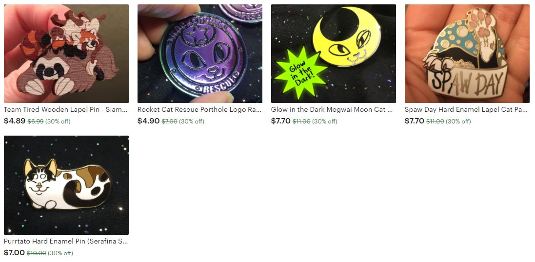 RocketCatRescue's tweet image. We're having a 30% off sale on enamel and wooden pins for the month of september! Check it out here: etsy.me/307yV3a via @Etsy #catrescue #specialneedscats #catsoftwitter #catpins #catmerch #enamelpins #pins