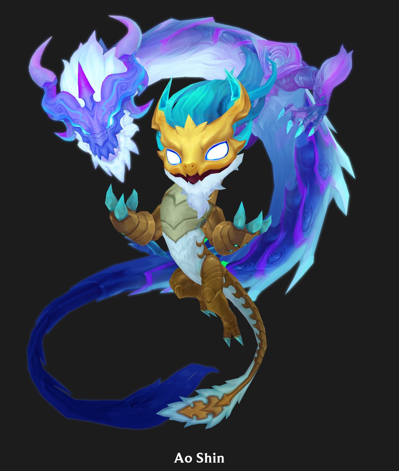 Tommy Gunardi Teguh on X: (3/3) Dragon Little Legends - Ao Shin! ⚡️ A smol  piece of League history. The flashy guitarist of the trio! We can't simply  do a serpentine dragon