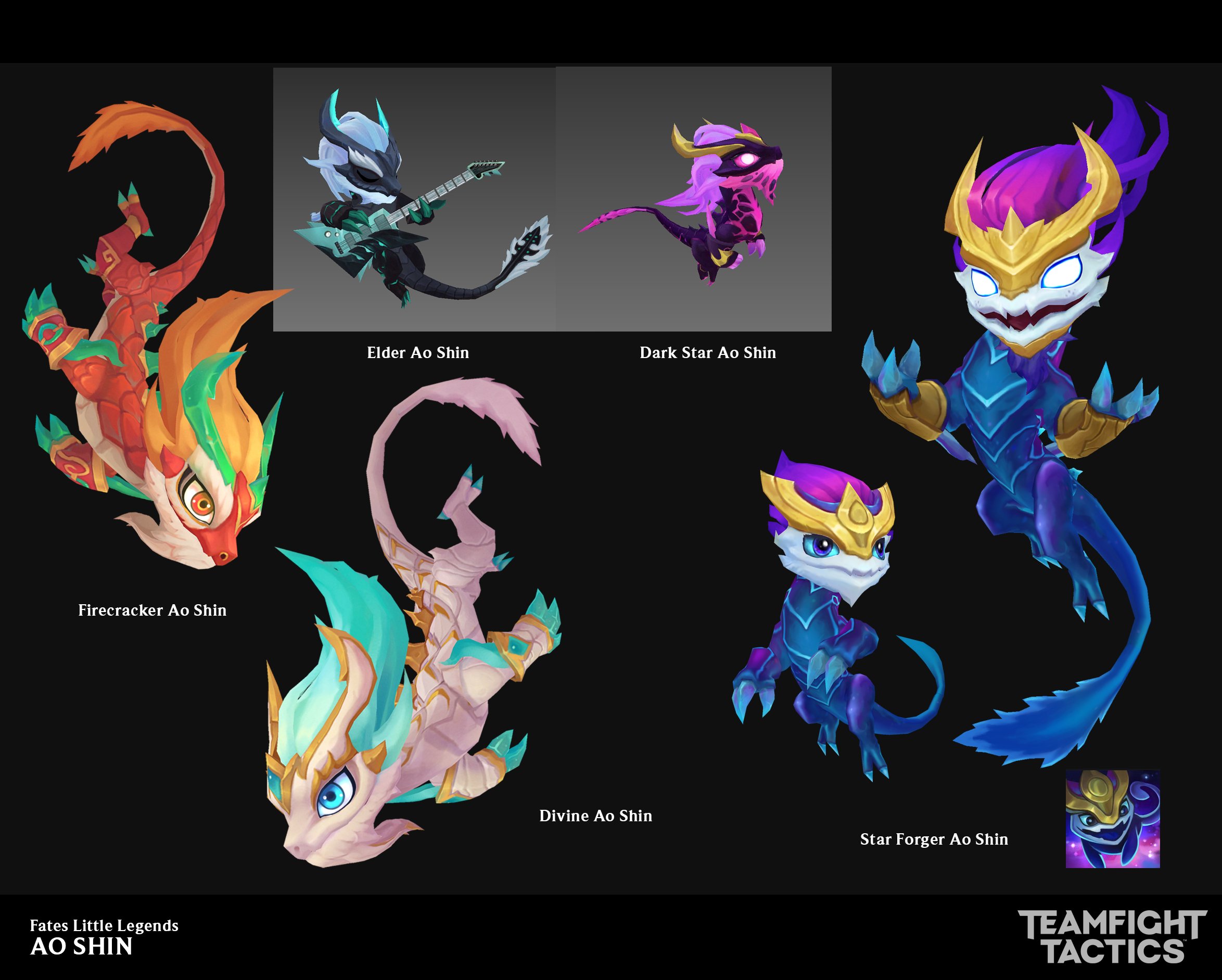 Tommy Gunardi Teguh on X: (3/3) Dragon Little Legends - Ao Shin! ⚡️ A smol  piece of League history. The flashy guitarist of the trio! We can't simply  do a serpentine dragon