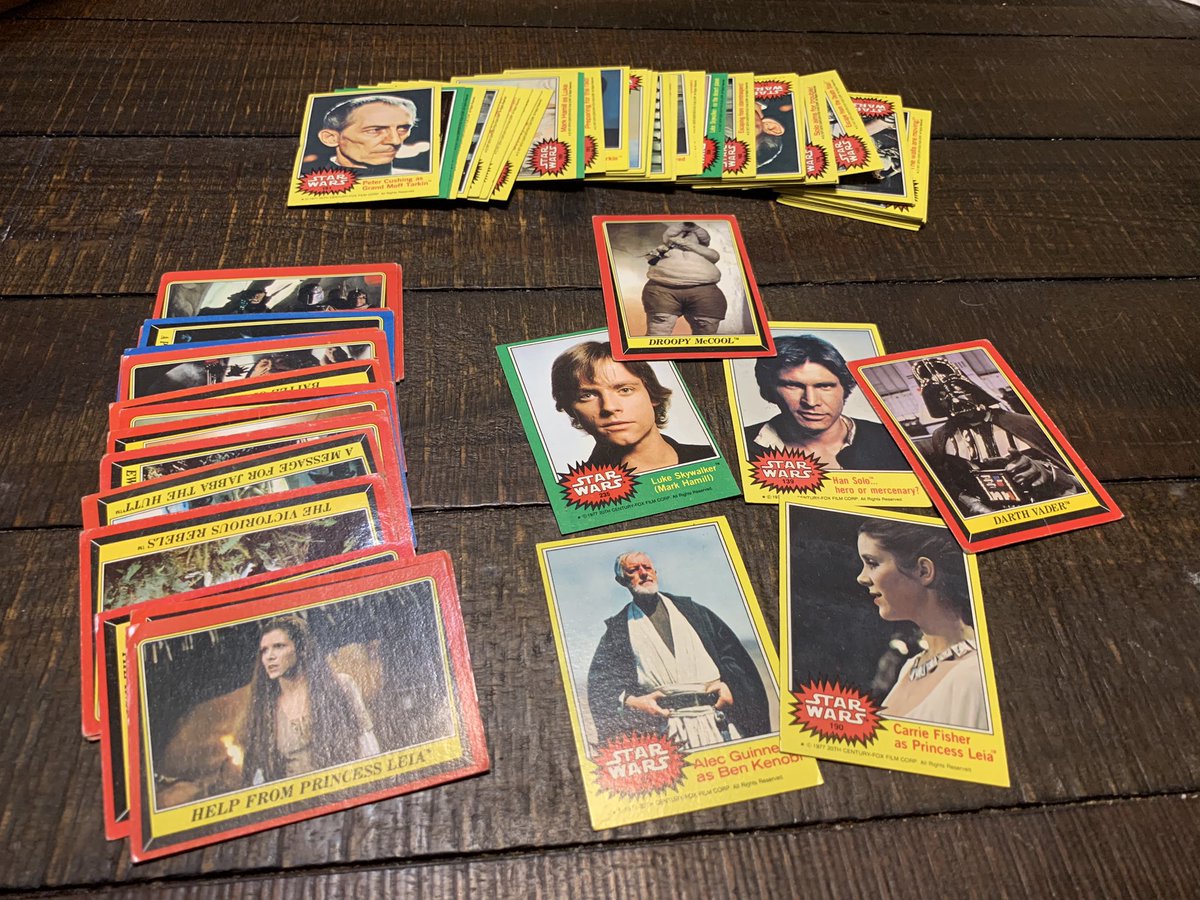 Trading cards! A seriously large amount of rad Star Wars cards...and a handful of Sgt Pepper’s trading cards? I mean, who doesn’t want George Burns on a trading card?  #GrandpaTimeCapsule