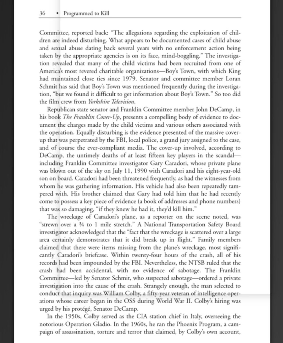 A four page summary of Larry King / Franklin Community Credit Union, also a trafficking ring providing children to ve raped by the wealthy, and a case in which VICTIMS may have seen more jail time than any perpetrator: