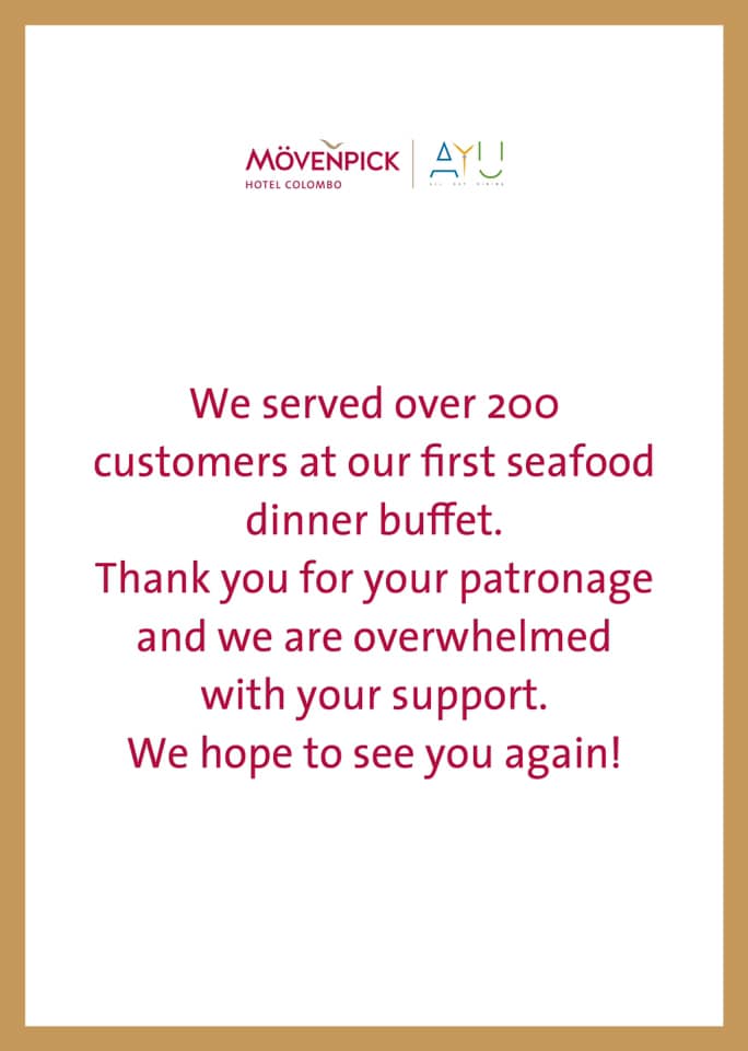 movenpickCMB's tweet photo. We served over 200 customers at our first seafood buffet!
Thank you for your patronage and we are overwhelmed by your support.
See you again next week 👋♥️ https://t.co/Y5Zscv2rZd