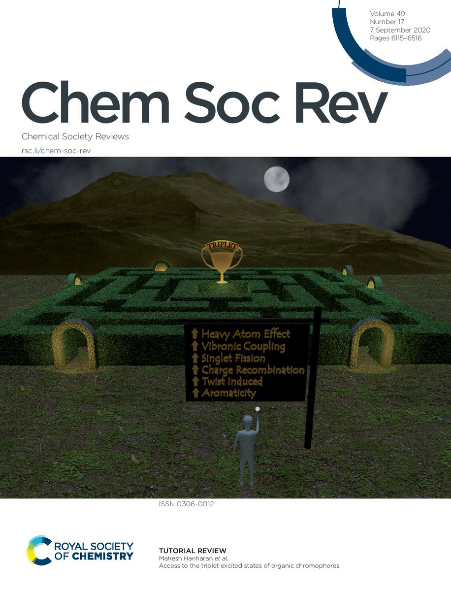 Anybody game for this maze challenge!!!! Our tutorial review about the six major pathways to access triplet state in organic chromophores is out as Inside Front Cover @ChemSocRev @tvmiiser @devsk94 @AthiraTJohn1 @jeswin1710 @maheshhrn