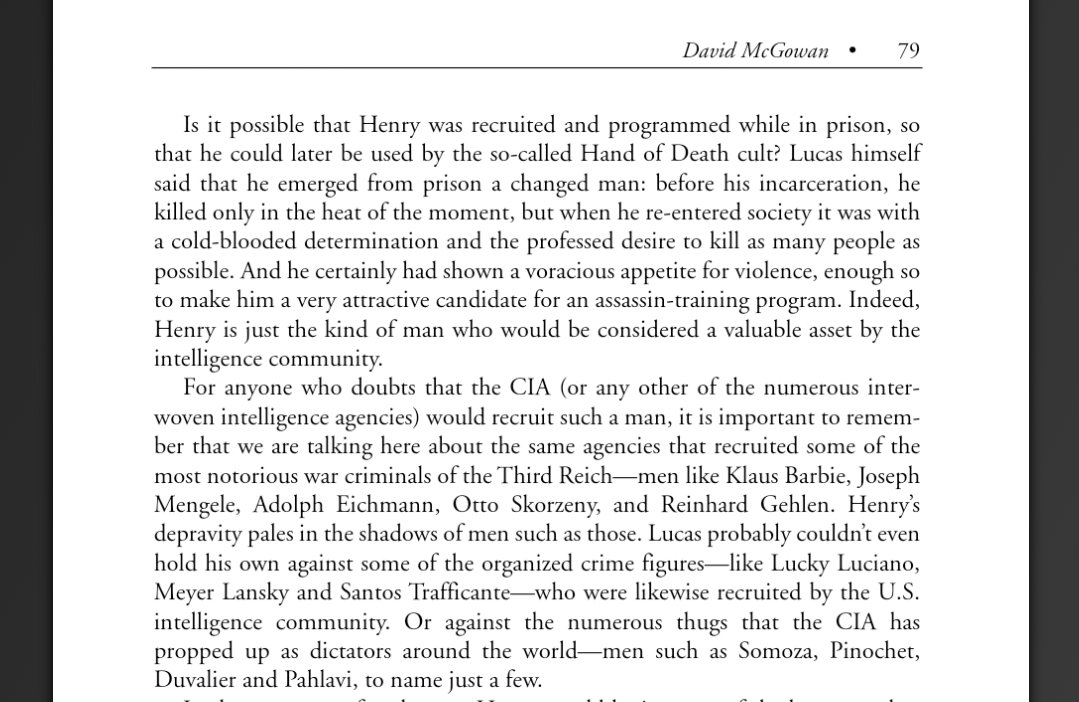 "A US Navy psychologist claims that the Office of Naval Intelligence had taken convicted murderers from military prisons, used behavior modification techniques on them, and then relocated them in American embassies throughout the world."