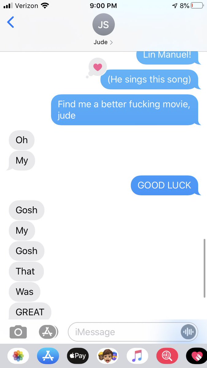 Very much enjoying my ongoing quarantine tradition with <a href="/JudithShelton/">Judith Shelton</a> wherein she watches <a href="/DisneyAnimation/">Disney Animation</a> films for the first time and we text. She just saw Moana. ;)