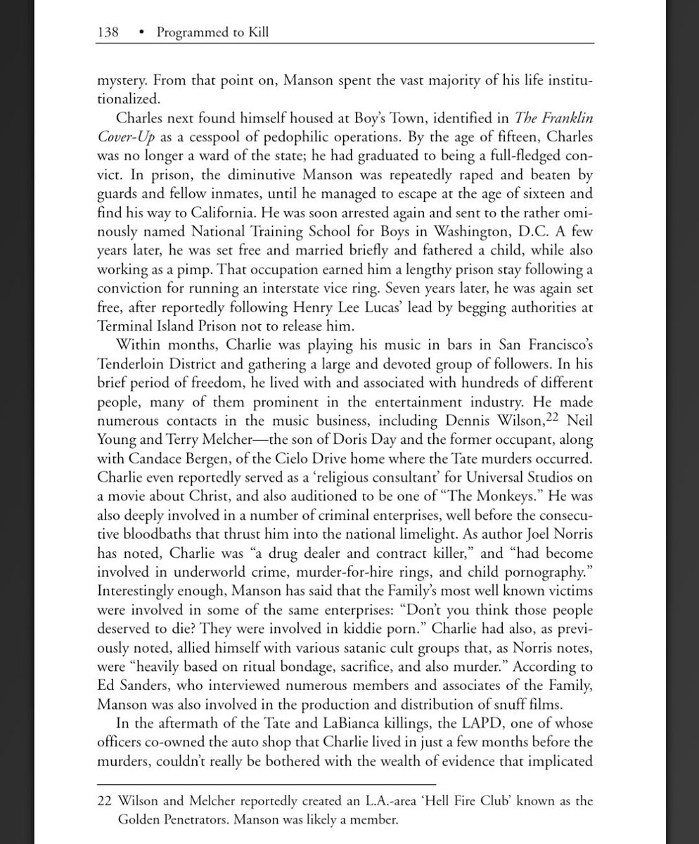 LaVey's mention brings us to Charles Manson. LaVey connects Manson to Roman Polanski (LaVey had appeared in one of his films), Jay Sebring (a victim, also a member of the Satanist 'Process Church' and to many others in the Hollywood elite: