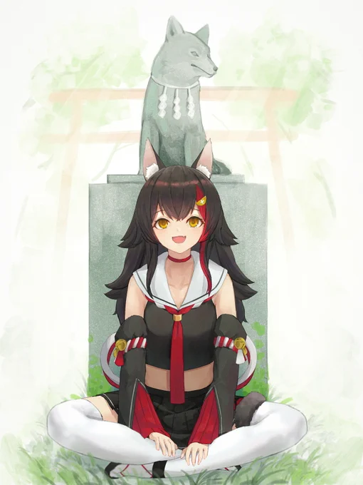 8人目、大神ミオさん?
#みおーん絵 