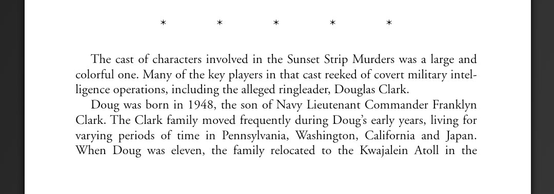 The Sunset Strip murders were pinned on two people, Doug Clark and Carol Bundy (no relation to Ted). In reality, many others were involved, many with military/intelligence ties: