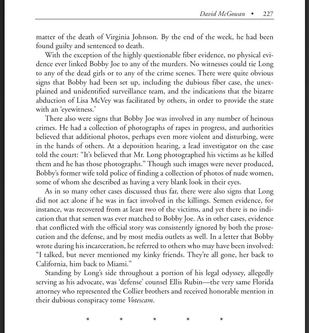 Bobby Joe Long was executed by the state of Florida as the sole perpetrator in 12 abductions/rapes, 10 of which ended in murder, one attempted murder, and one released victim. Again, it is unlikely he acted alone: