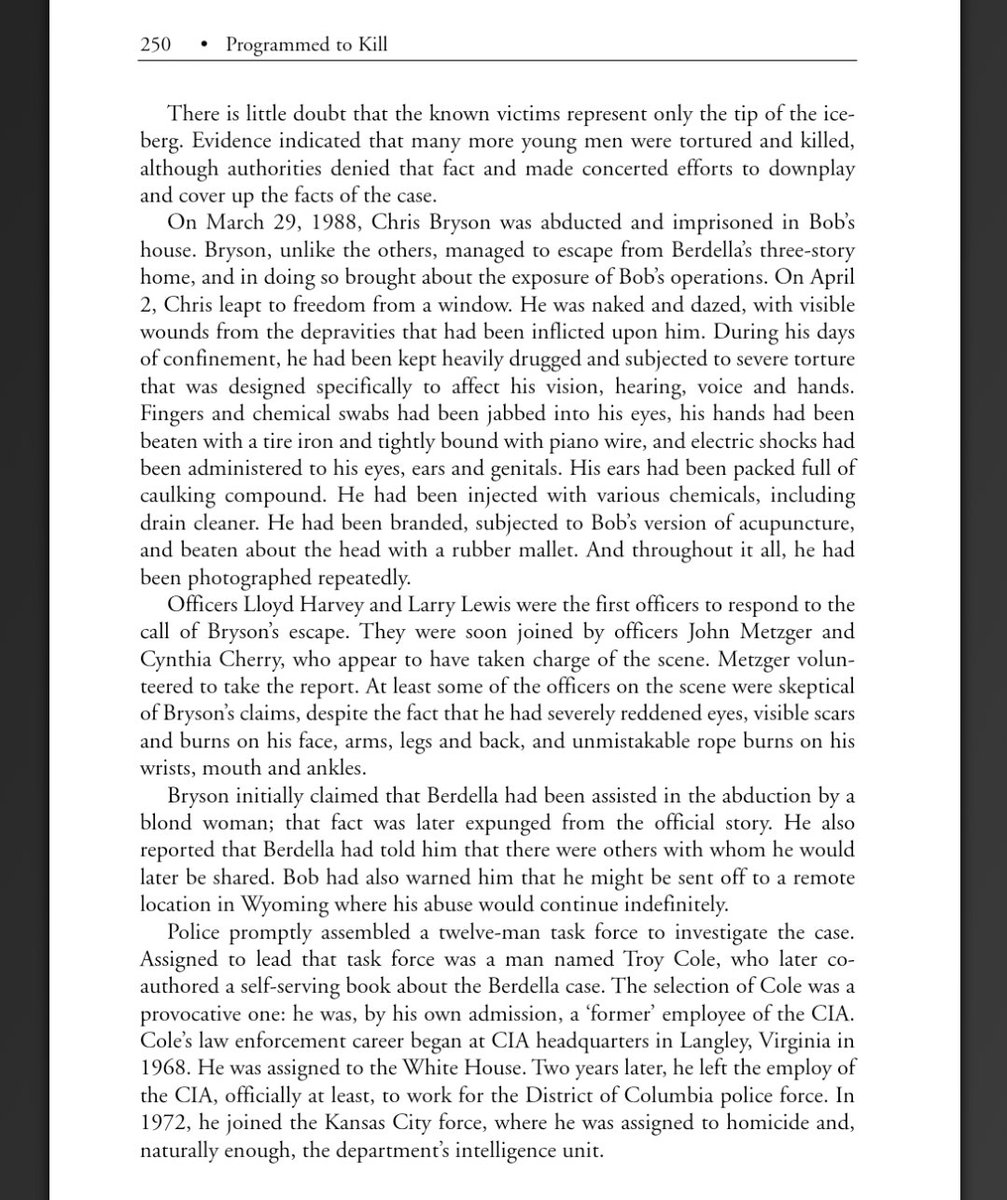 Bob Berdella, another collector... the investigation into him involved an "ex"-CIA agent working in Kansas City PD. Witness statements about Berdella having accomplices were omitted from the official record.