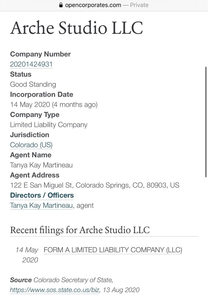 Could this be the seedling of a studio venture for Mag & Hag?Before you write this off as a coincidence...  a thread  https://opencorporates.com/companies/us_co/20201424931