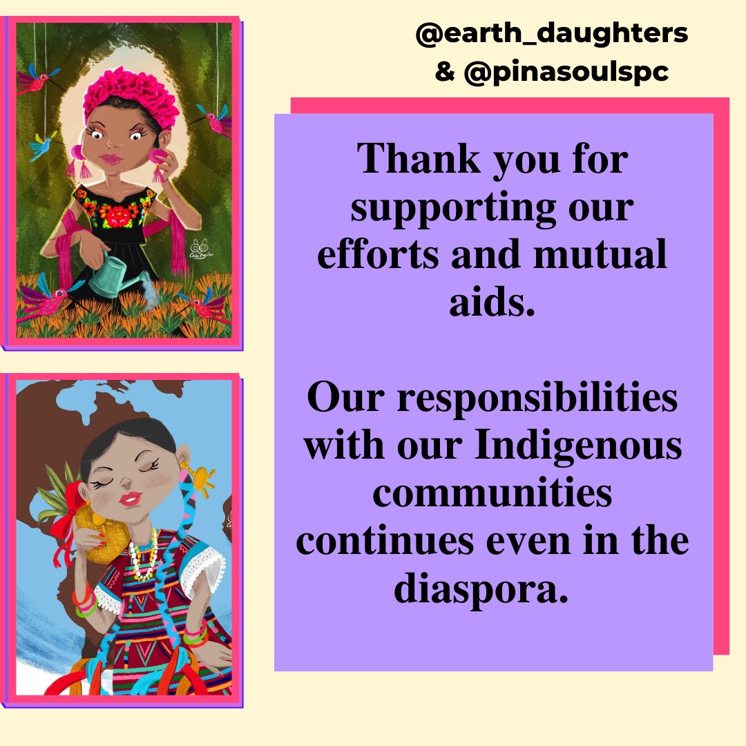 Collectively with  @earth_daughters we are working on two mutual aid efforts to support the Zapotec community of Sierra Sur, Oaxaca through  @COCISS_Oficial and the other one to support the Mixtec community of Tijaltepec, Oaxaca through @naanangatijaltepec. (1/3)
