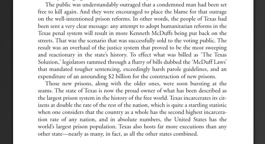 "The state of Texas is now the proud owner of what has been described as the largest prison system in the history of the free world."