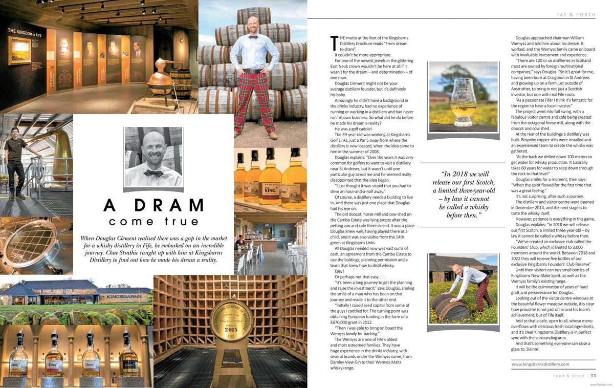 “A DRAM come true” by @chaestrathie in <a href="/LivingMagGroup/">Living Magazine</a>. #kingsbarns #dreamtodram