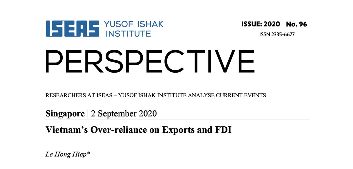 ISEAS's tweet image. ISEAS Perspective by Le Hong Hiep - Vietnam’s robust economic performance over the past three decades has been heavily dependent on exports and foreign direct investment (FDI) ...

iseas.edu.sg/category/artic…

#Vietnam #FDIs #Trade