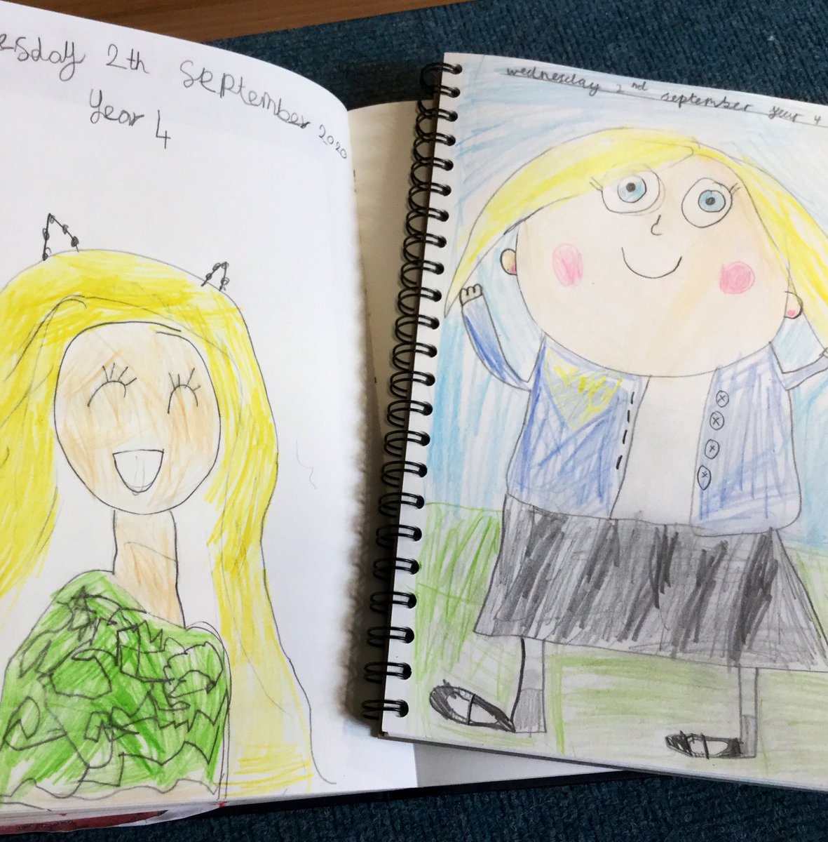 UptonWestleasch's tweet photo. Settling into Year 4 by drawing our self portraits and sharing ‘all about me’ #WestleaBirchY4 #WestleaArt #itisgoodtobeback https://t.co/TsFxlPdyOs