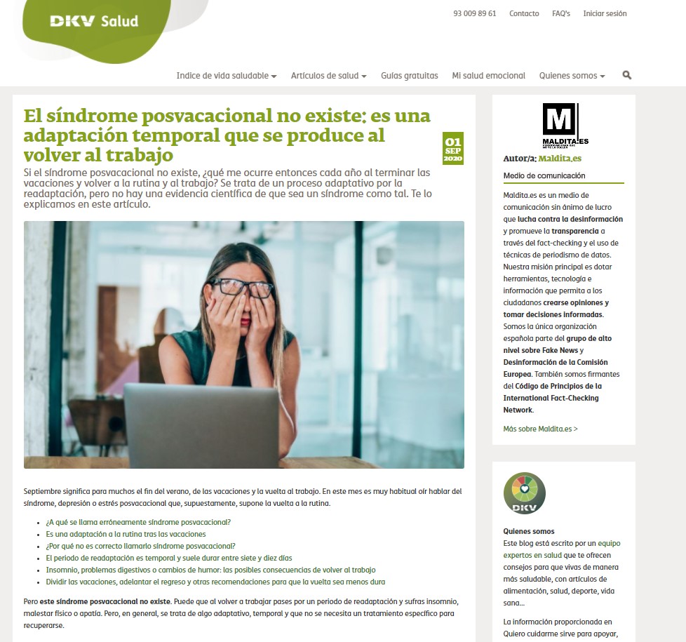 .<a href="/DKVSeguros/">DKV Salud (ES)</a> lanza un proyecto para detectar y rebatir bulos relacionados con la salud de la mano de <a href="/maldita_es/">Asociación Maldita</a> ➡️ dkvsalud.com/es/sala-de-pre… 📰 #NP