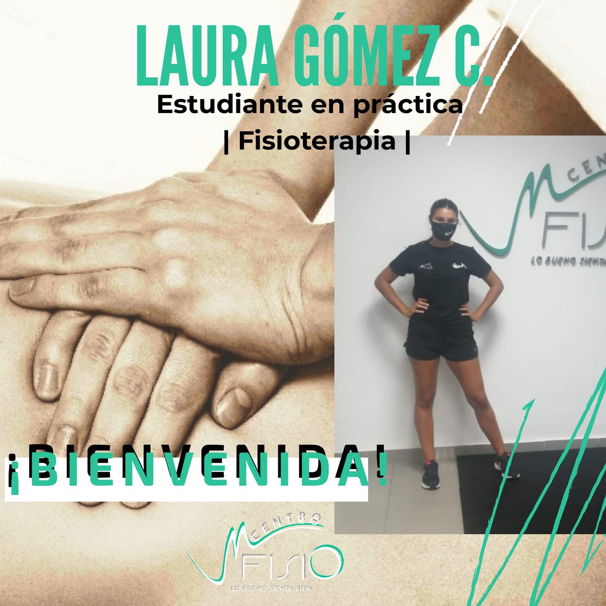 centromfisio's tweet photo. 🚨 BIENVENIDA LAURA 🚨
Anunciamos que a partir de hoy, se une al equipo #MfisiO Laura Gómez C. (@lauracuaresma), estudiante en práctica de Fisioterapia de la U. de Cádiz (@univcadiz), quien ha elegido nuestro Centro para seguir creciendo, enfocada en la #FisioterapiaDeportiva. https://t.co/vVrxJLsXP2