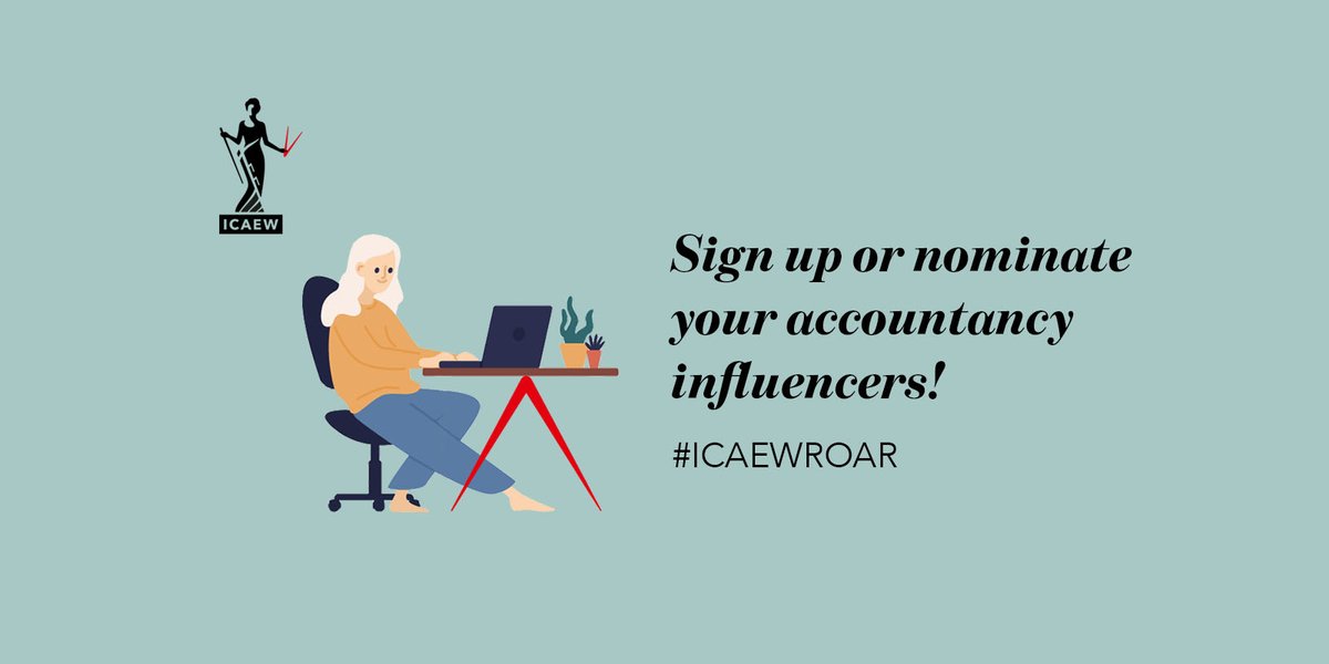 @ICAEW : Take part in identifying the top UK #accountancy Twitter #Influencers.

Sign up or nominate before 8 September > fal.cn/3a52V

#ICAEWROAR #ICAEW #Finance #Business  (via Twitter twitter.com/ICAEW/status/1…) #ACCA