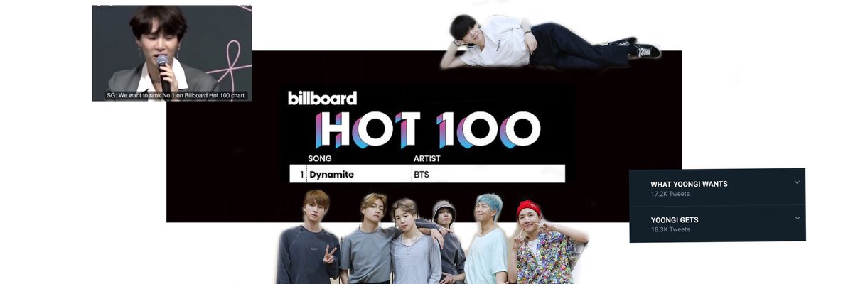 Lhai On Twitter If You Want To Flex The Hot100 Dynamite 1 And Bts Flexing It Especially Yoongi I Made A Header And You Re Welcome