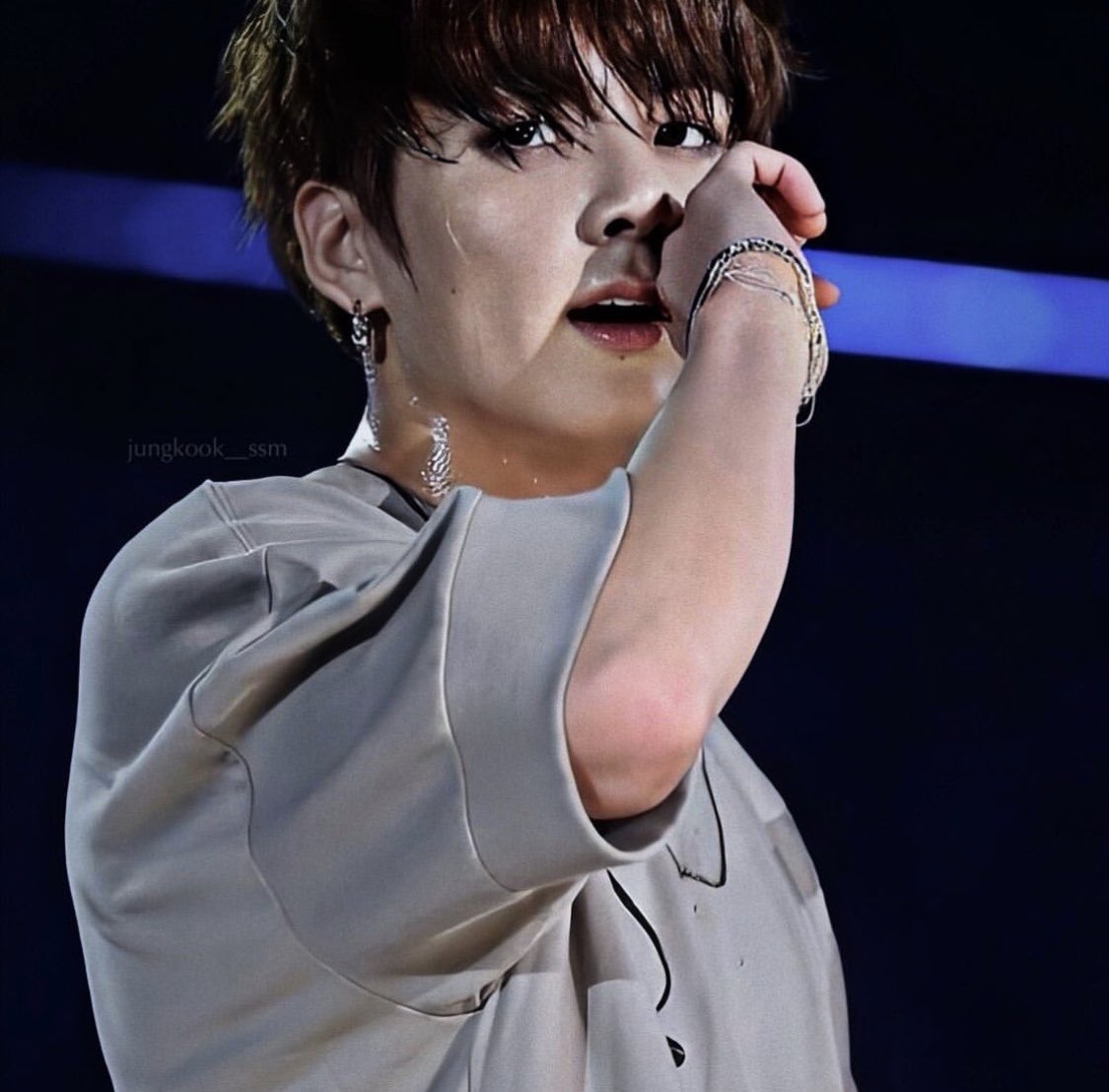 A thread of jungkook’s unwhitewashed sweaty pics, cause why not 