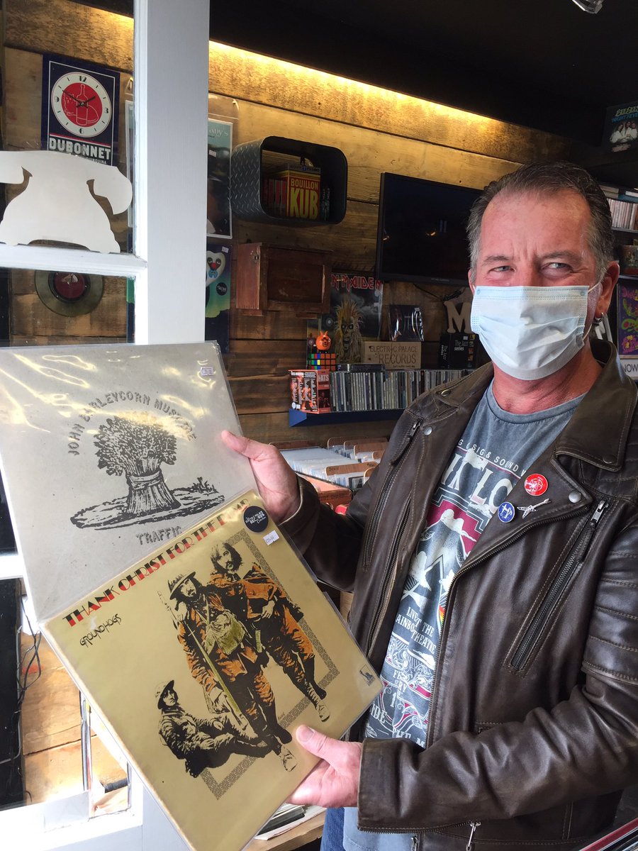 Our Summer Spotlight competition came to end on Friday, so as you can imagine, the winner, Roy, was in straight away to collect some excellent choice of vinyl.

Despite the mask, you can tell he was chuffed! 
#winner #contest #vinyl #music #vinylrecords #vinylcollection #kent