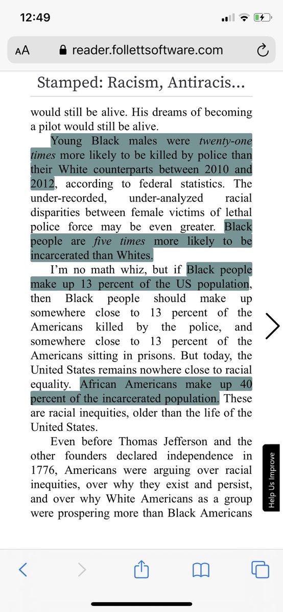 MrsStewartBCPS's tweet photo. Feeling called out and woken up by Stamped by @DrIbram and @JasonReynolds83, and I am here for it. If you havenโt read it, stop what youโre doing and get a copy now (BCPS folks, check it out in Destiny). #whatimreadingwednesday #blm #culturallyresponsiveeducation https://t.co/1jo1hw7Kpx