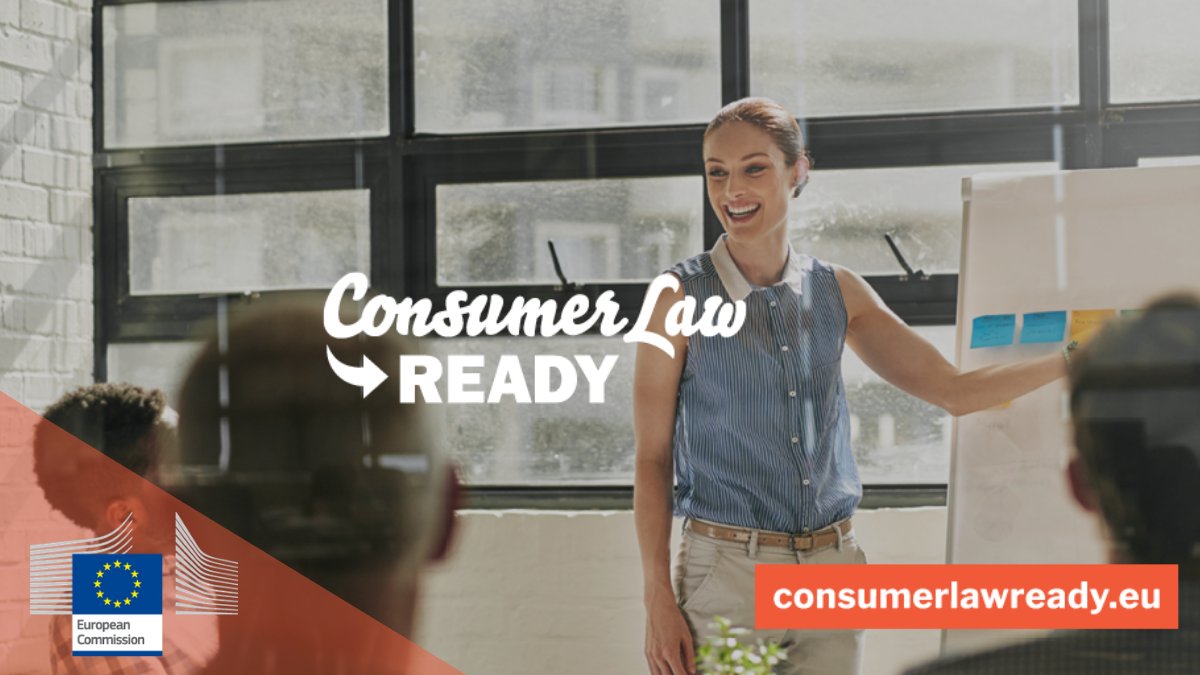 It's September and you may be #BackToSchool #BackToWork ready, but is your business #ConsumerLawReady?💼

Discover the training programme that is helping SMEs understand and comply with the latest 🇪🇺 EU and national consumer laws.

▶️consumerlawready.eu
