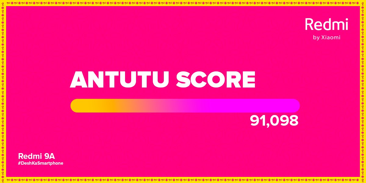 RedmiIndia's tweet image. Mi Fans, #Redmi9A is the 1st smartphone to come with the all-new high-performance #HelioG25 chipset with #HyperEngine Game Technology! 🚄

👉 12nm process technology
👉 Up to 2.0GHz
👉 #AnTuTu score: 91,098

#DeshKaSmartphone is ready for anything you can throw at it!