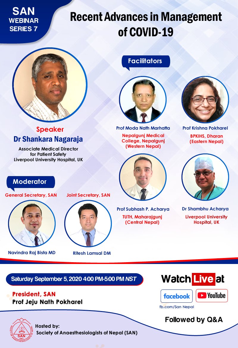 Join this Saturday!
Society of Anaesthesiologists of Nepal