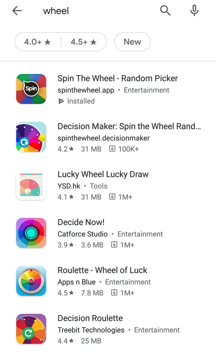 Atas tu famouse website di guna.Ni pula apps and i used spinthewheel but yg ketiga tu i tgk org pakai it have cute colour and animationSecond dgn third pic is rupa utk spin the wheel hehe