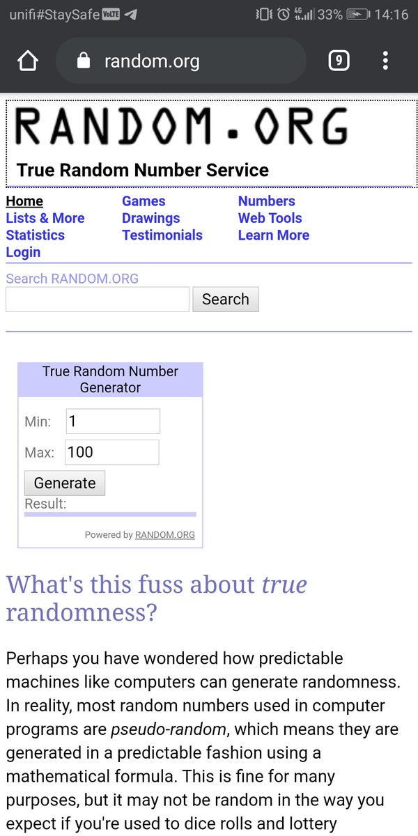 2.4 PICK A NUMBER I love this. The most random option we have First up!( https://www.random.org  - limitless i think) (Google - limitless)