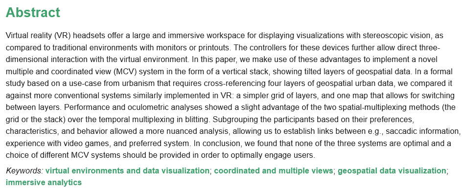 InformationMDPI's tweet photo. #NewPaper Exploring Multiple and Coordinated Views for Multilayered Geospatial Data in Virtual Reality
#virtualenvironment
#datavisualization
#multipleview; #geospatial data visualization
#immersiveanalytics
https://t.co/3KyA5HMMQ9
@InformationMDPI
@MDPIOpenAccess https://t.co/2eQGc1xO35