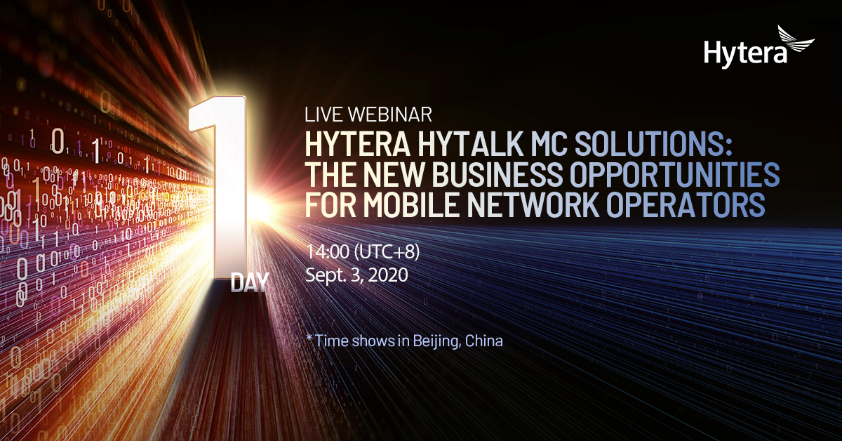 HyteraHYT's tweet photo. #Hytera #HyTalk MC provides a #3GPP #missioncritical Last day to open the register. Why not join us to explore more stream for mobile network operators. Register here: https://t.co/wTyFedgjwH https://t.co/kHSkGGzfi1