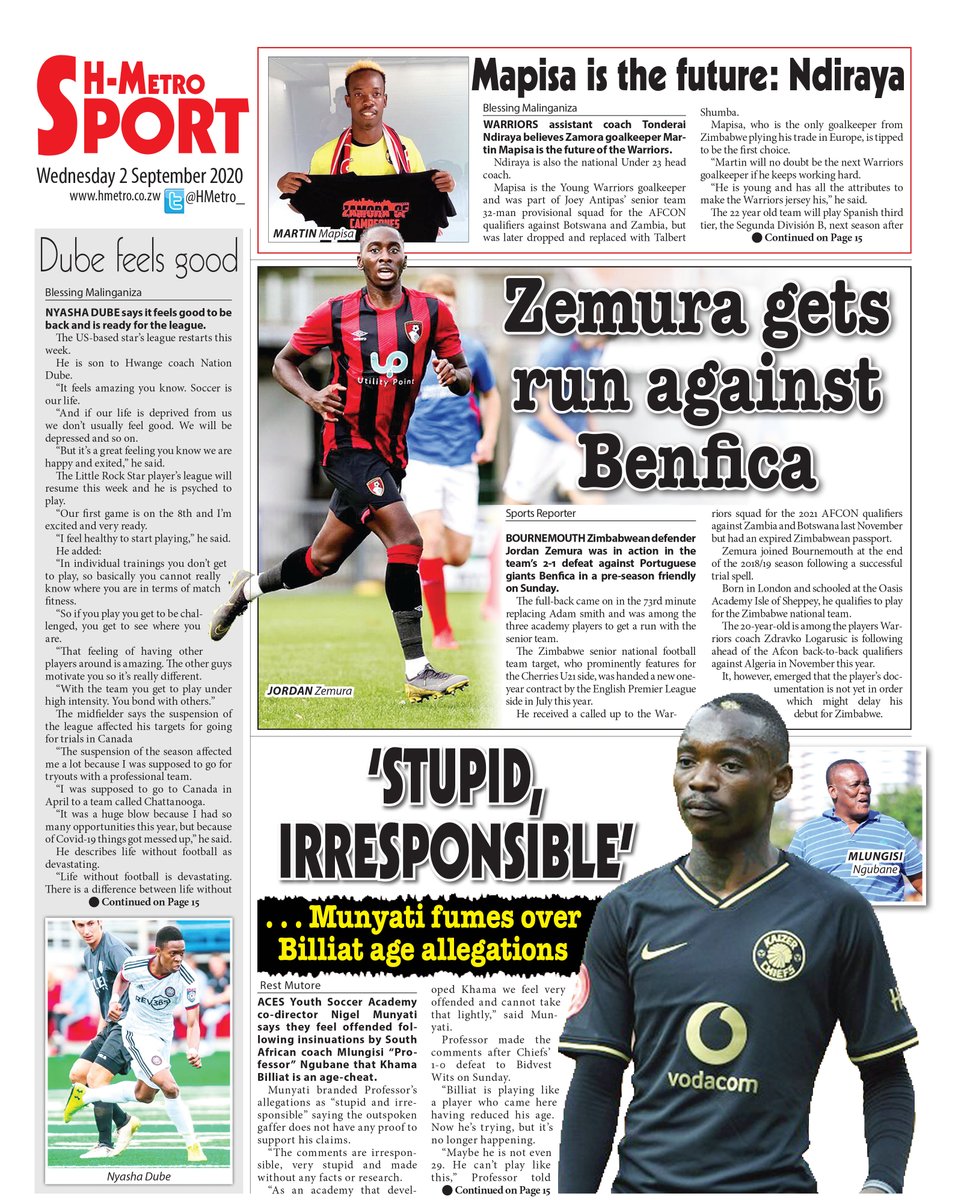 litsoe- blessing (@litsoe_) on Twitter photo 2020-09-02 13:29:20 #Todays back page via @HMetroSport #Todays back page via @HMetroSport