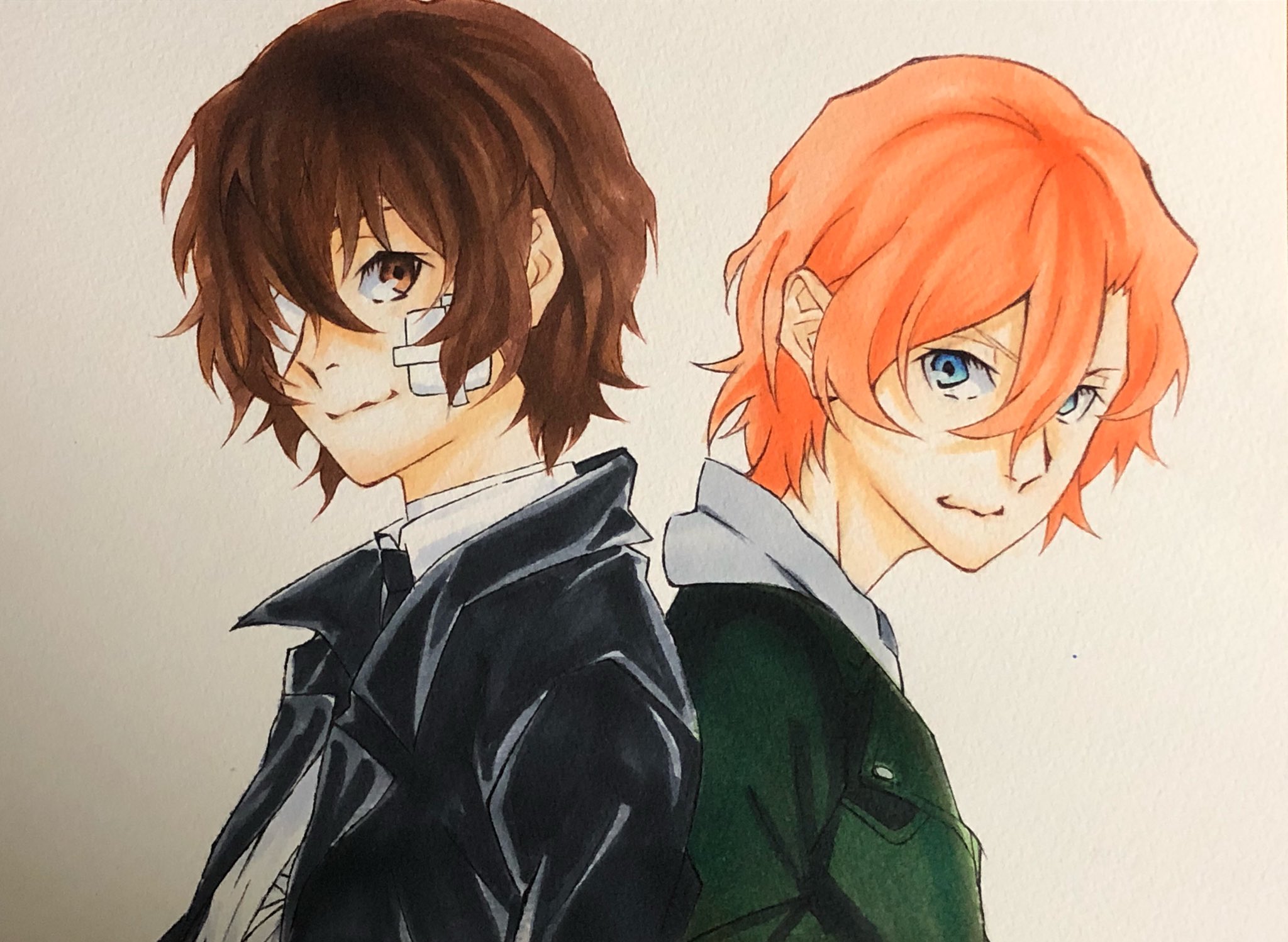 Kohime A Twitter 久しぶりにコピック 文豪ストレイドッグス 文スト 大宰府 中原中也 コピック コピックイラスト アニメ アニメイラスト 模写 T Co Zlfpdd9vvl Twitter